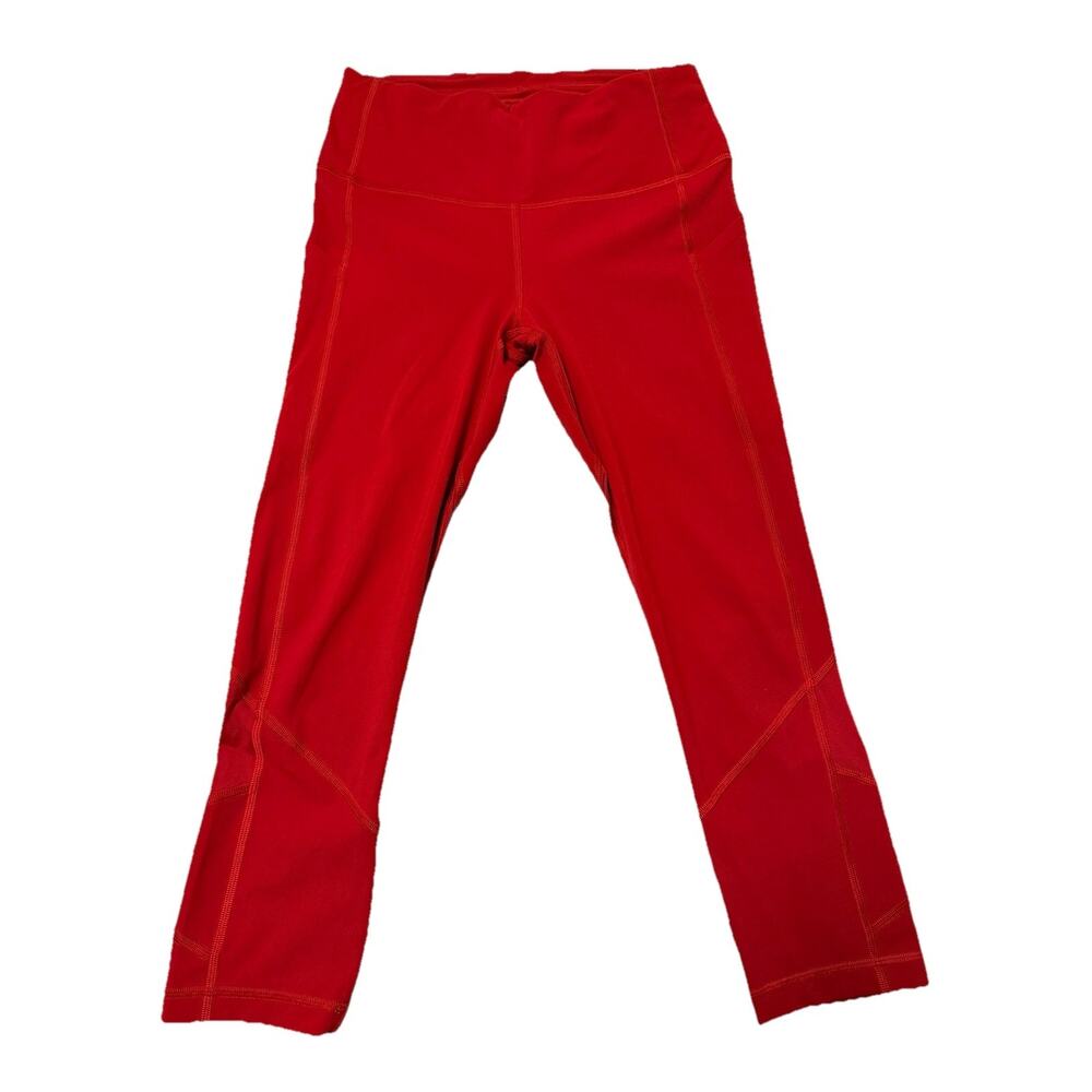 lululemon red leggings size Women’s 6 Athleisure Gym Yoga Workout Wear